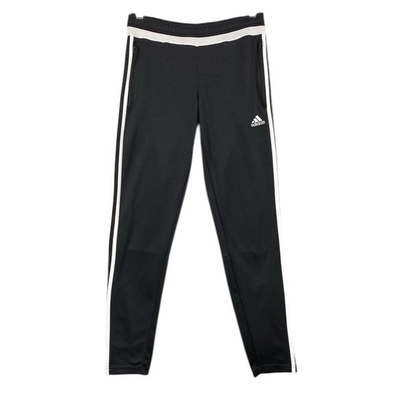 Adidas Tiro 15 Soccer Training Climacool Pants Womens Size Medium Black White - Picture 1 of 15